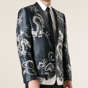 DOLCE & GABBANA SILK BLAZER